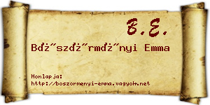 Böszörményi Emma névjegykártya